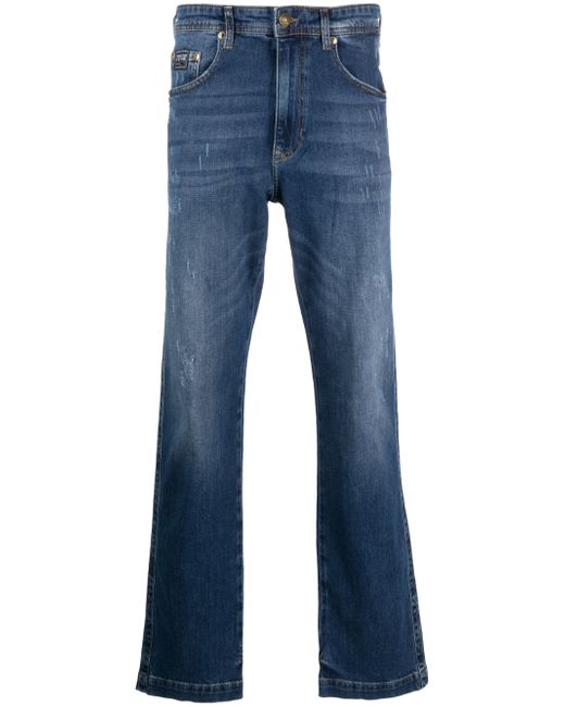 Versace Jeans Couture logo-patch straight-leg jeans