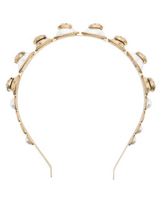 Roberto Cavalli panther-coin headband