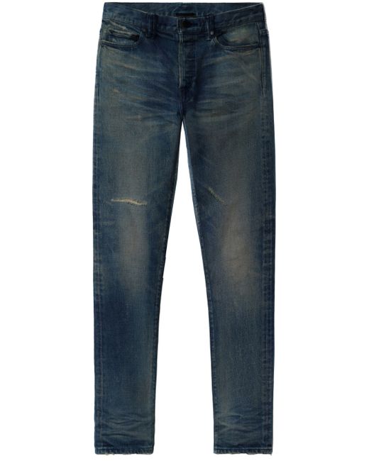 John Elliott front-fastening tapered jeans