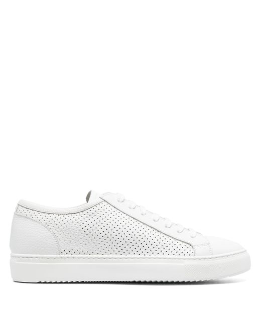 Doucal's fully perforated leather low-top sneakers
