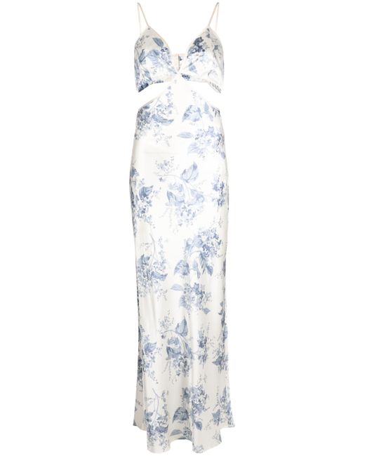 Reformation Poppies floral-print silk long dress