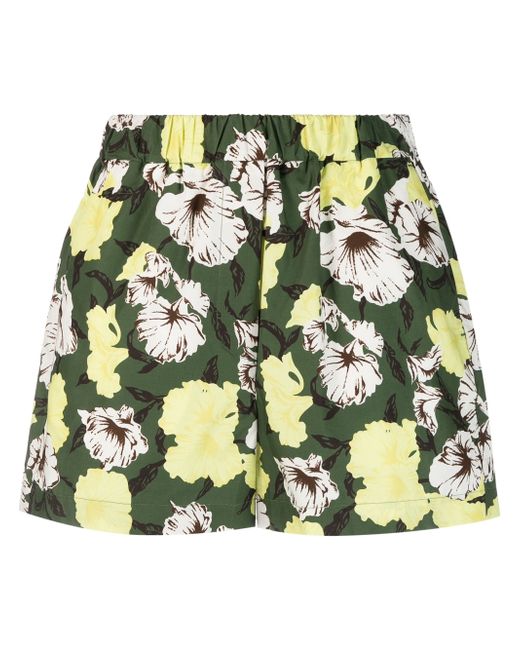 Msgm floral-print cotton shorts