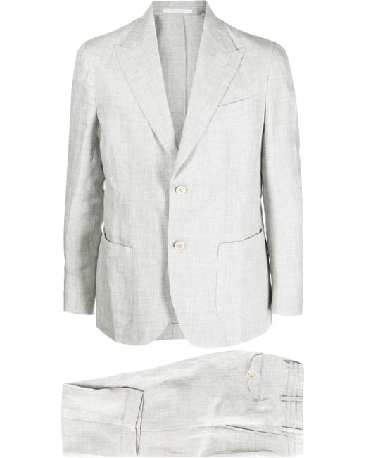 Eleventy linen single-breasted suit