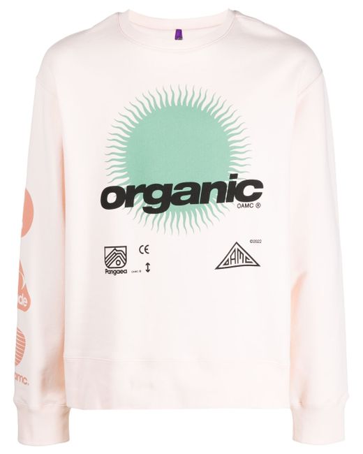 Oamc graphic-print cotton sweatshirt