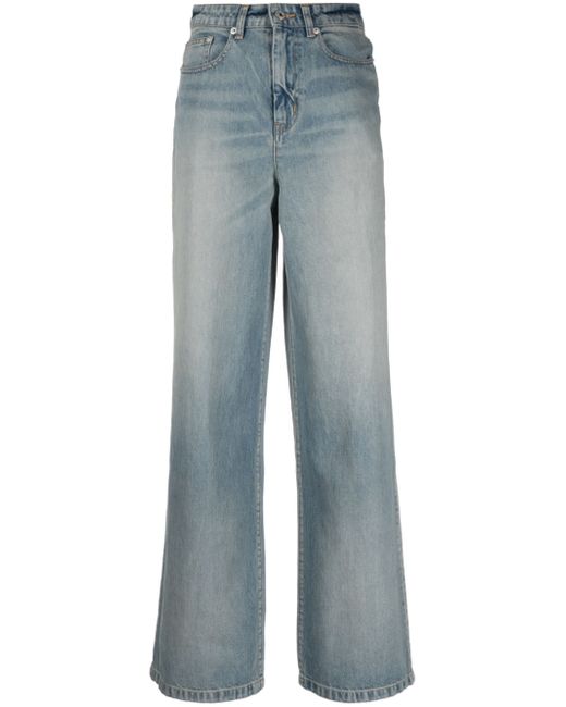 Kenzo logo-patch wide-leg jeans