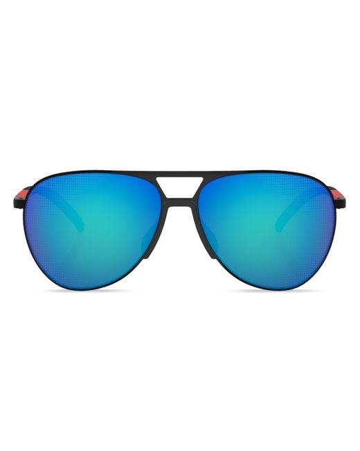 Prada Linea Rossa logo-print round-frame sunglasses
