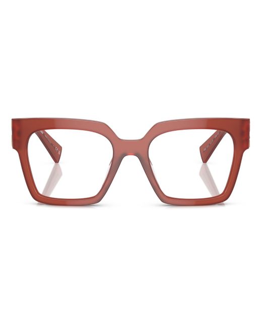 Miu Miu logo-plaque square-frame glasses