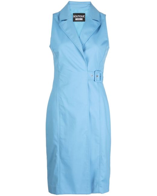 Boutique Moschino belted stretch-cotton midi dress