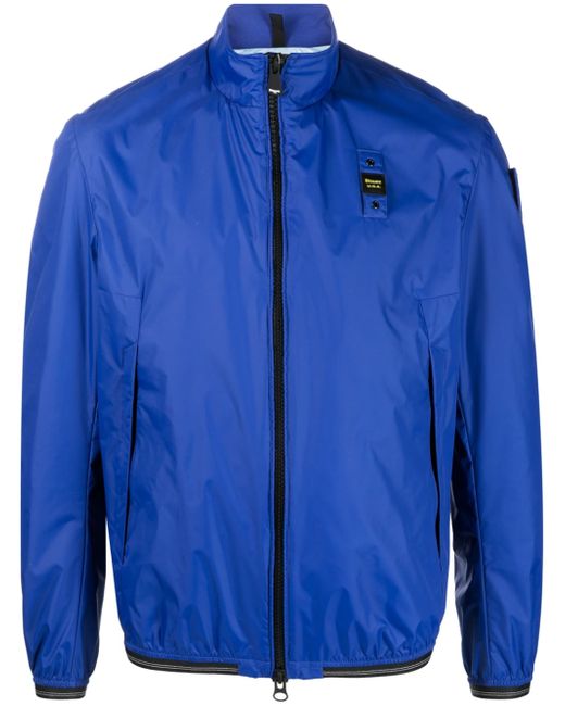 Blauer logo-patch zip-fastening jacket