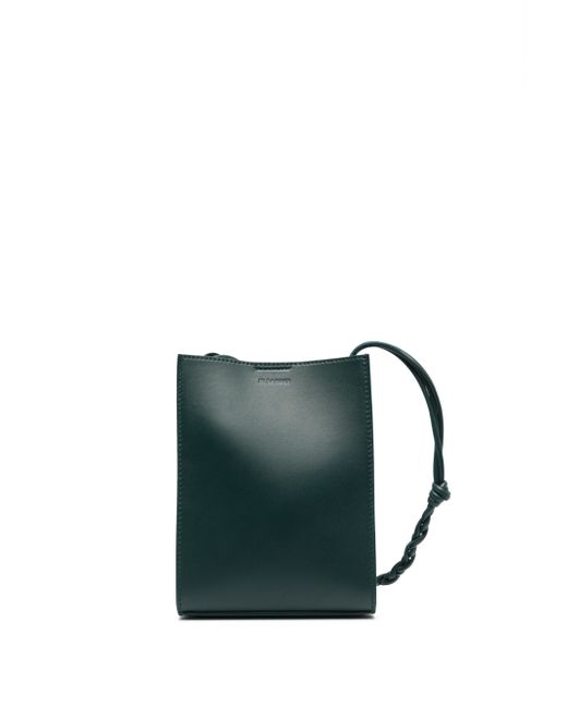 Jil Sander front embossed-logo shoulder bag