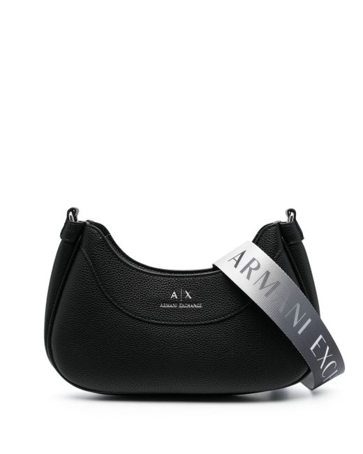 Armani Exchange debossed-logo leather crossbody bag