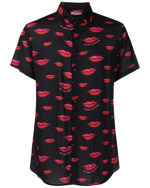 Amir Slama lips-print short-sleeved T-shirt