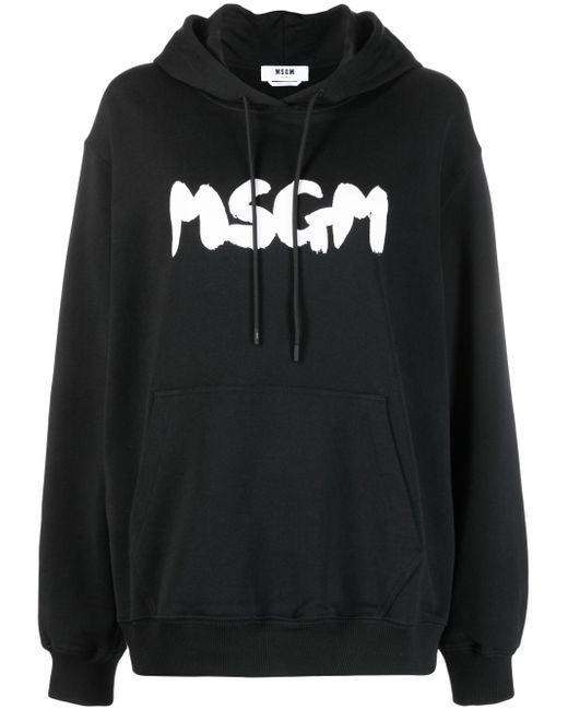 Msgm logo-print drawstring hoodie
