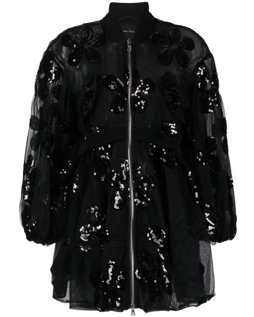 Simone Rocha sequin-embellished tulle coat