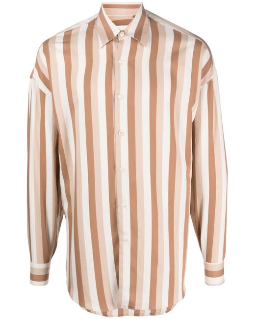 Costumein vertical-stripe-print shirt
