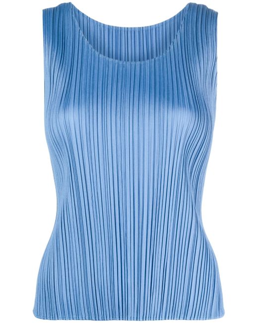 Pleats Please By Issey Miyake Monthly Colors March plissé tank top