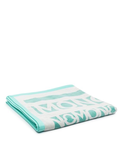 Moncler logo-jacquard beach towel