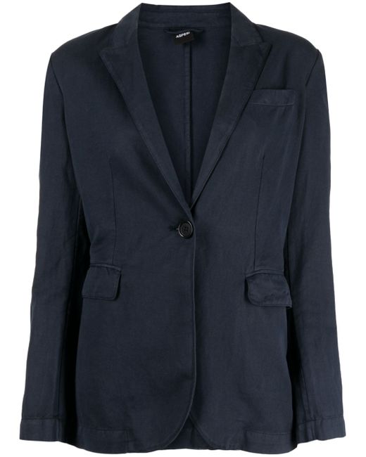 Aspesi long-sleeved cotton-blend blazer