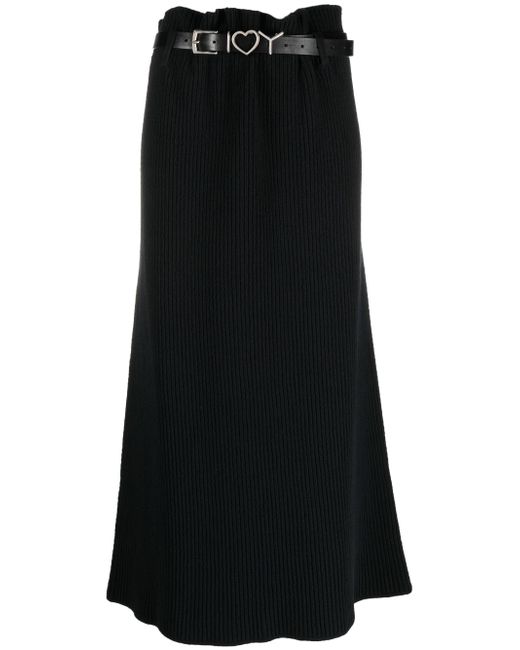 Y / Project ribbed high-waisted skirt