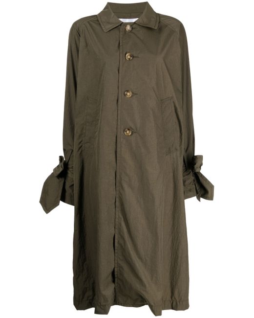 Comme des Garçons TAO tied-cuffs single-breasted trench