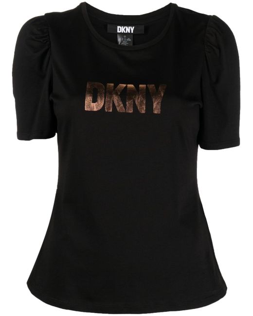 Dkny logo-print short-sleeved cotton T-shirt