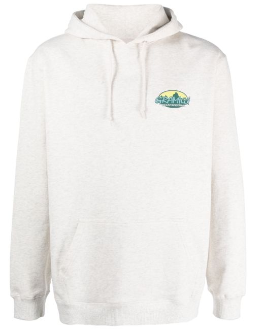 Gramicci logo-print cotton hoodie