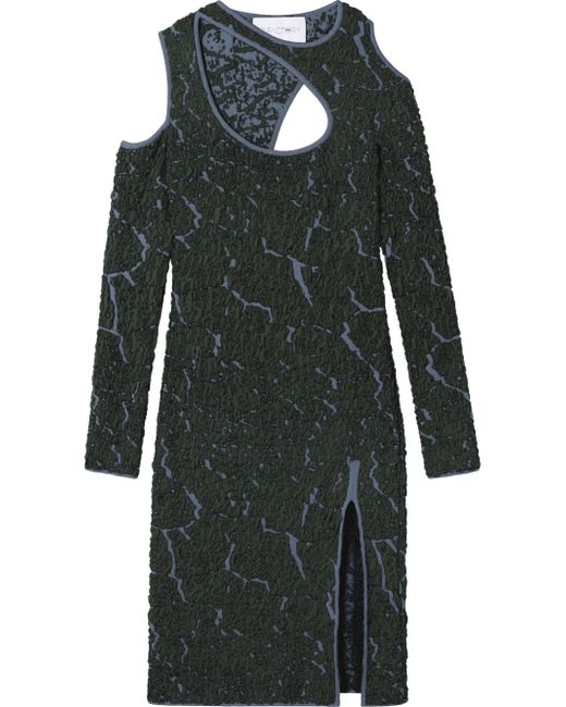 Az Factory x Ester Manas jacquard-pattern cut-out dress