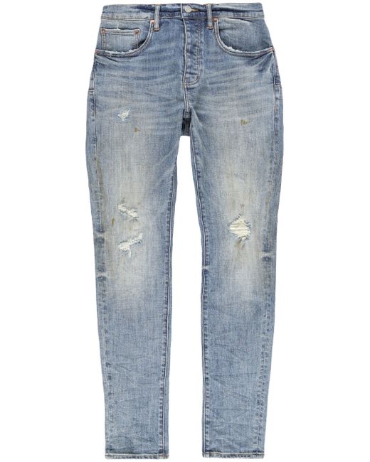 Purple Brand distressed bleached skinny jeans