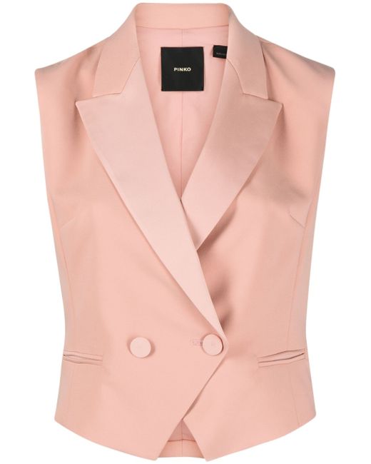 Pinko double-breasted cropped waistcoat