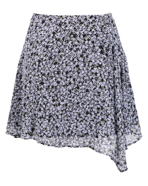 Dkny floral-print wrap skirt