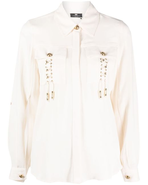 Elisabetta Franchi criss-cross detail shirt
