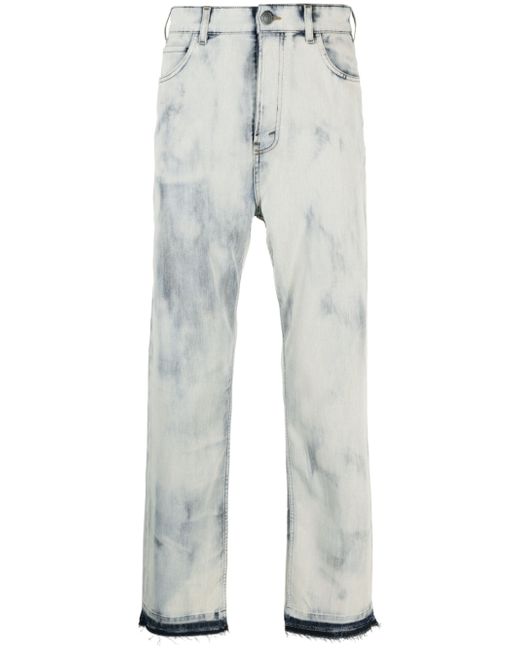 Laneus bleached straight-leg jeans