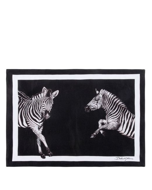 Dolce & Gabbana zebra placemat-napkin set