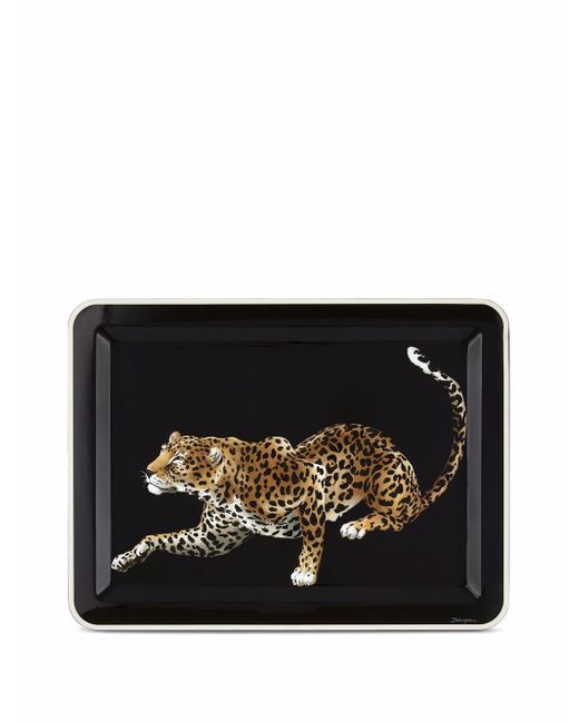 Dolce & Gabbana large leopard-print tray