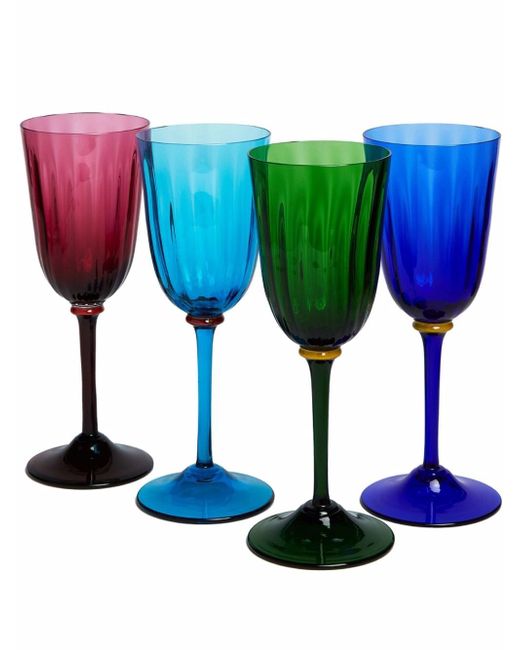 La Double J. Rainbow set of 4 wine glasses