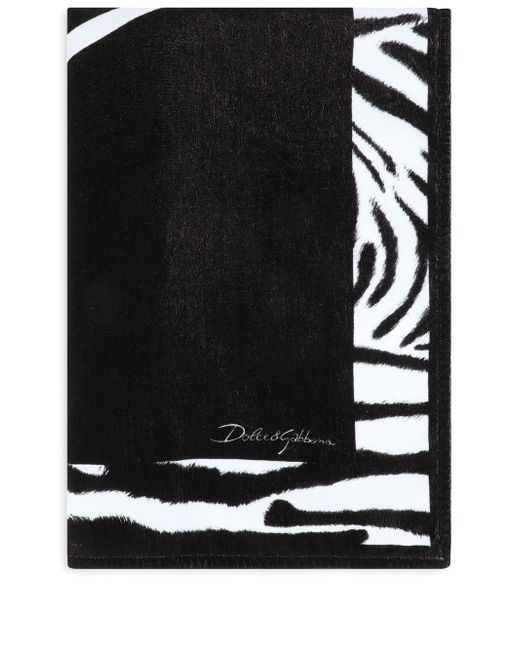 Dolce & Gabbana zebra print terry cloth beach towel
