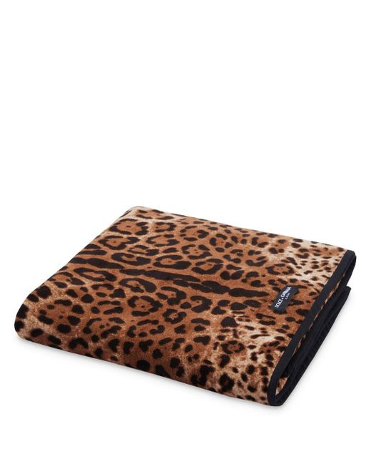 Dolce & Gabbana leopard-print cotton towel