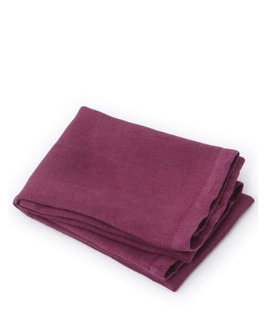 Tekla logo-patch linen glass towel