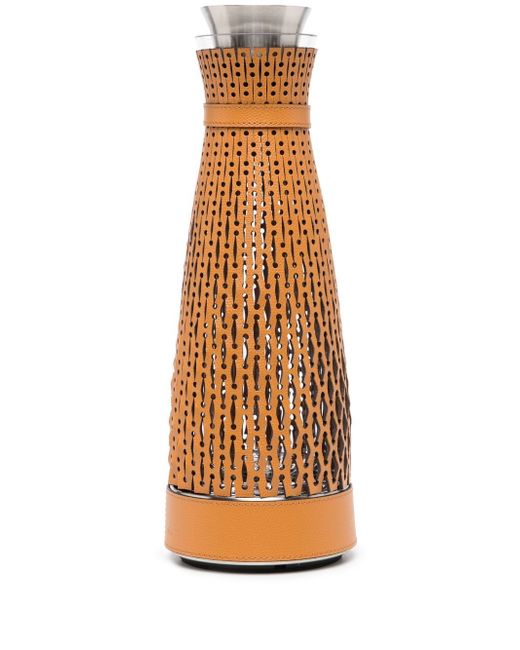 Pinetti perforated leather glass carafe