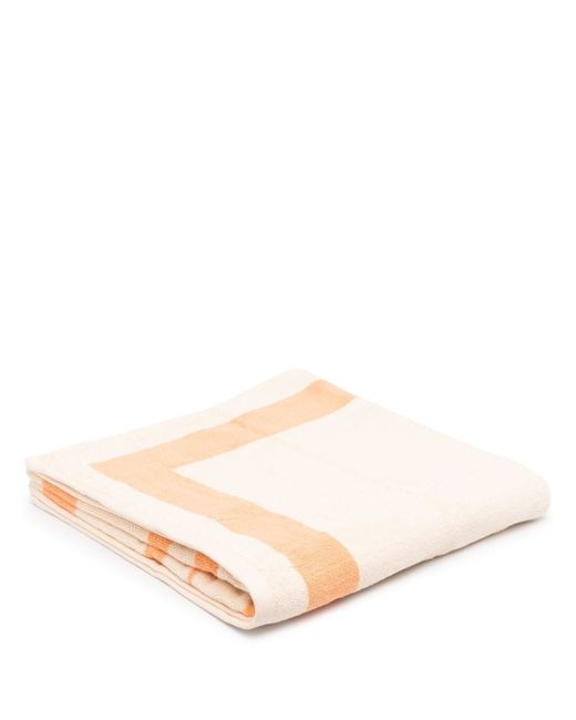 Linda Farrow logo-print cotton towel