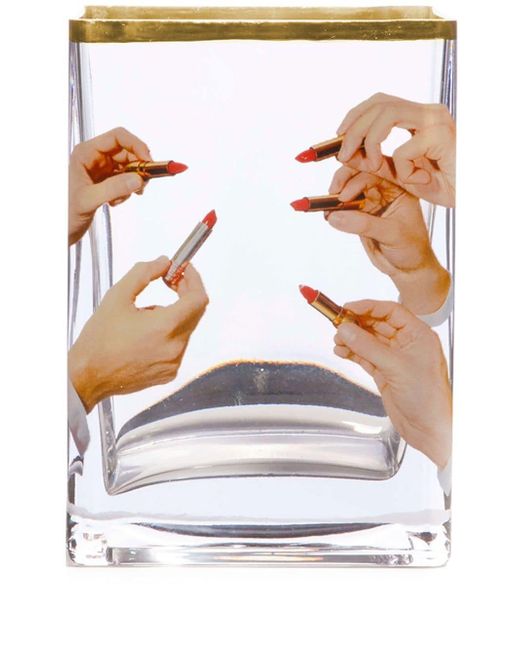 Seletti Lipsticks small glass vase