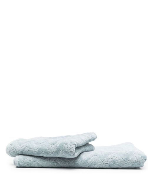 Missoni Home Rex zigzag-pattern bath towels set of 2