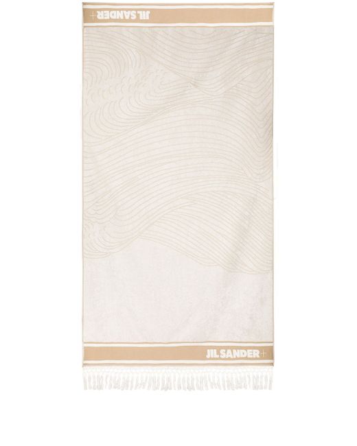 Jil Sander logo-tape cotton towel