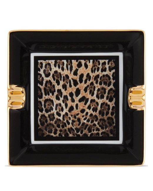 Dolce & Gabbana leopard-print porcelain ash-tray