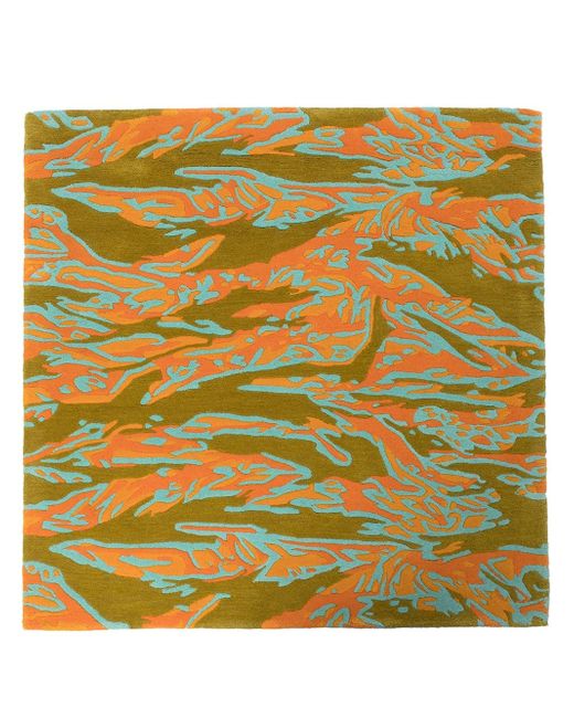 Maharishi abstract-print wool rug