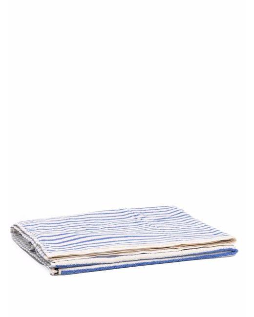 Tekla striped organic cotton towel