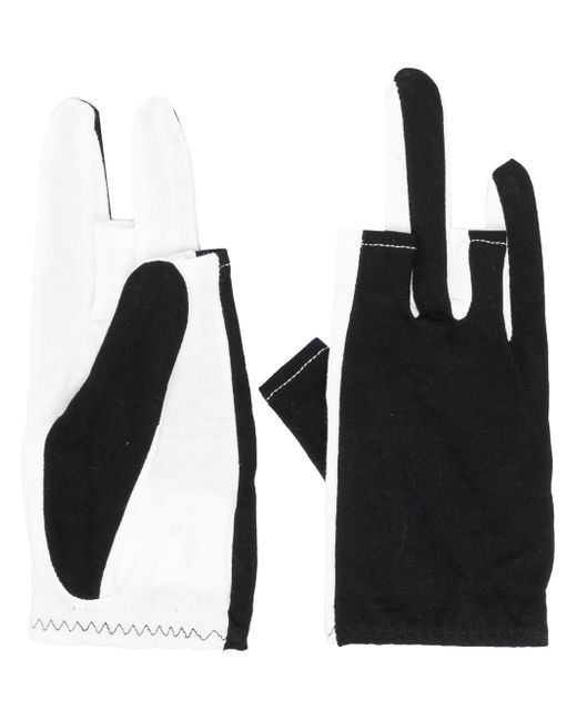 Yohji Yamamoto contrasting panelled cotton gloves