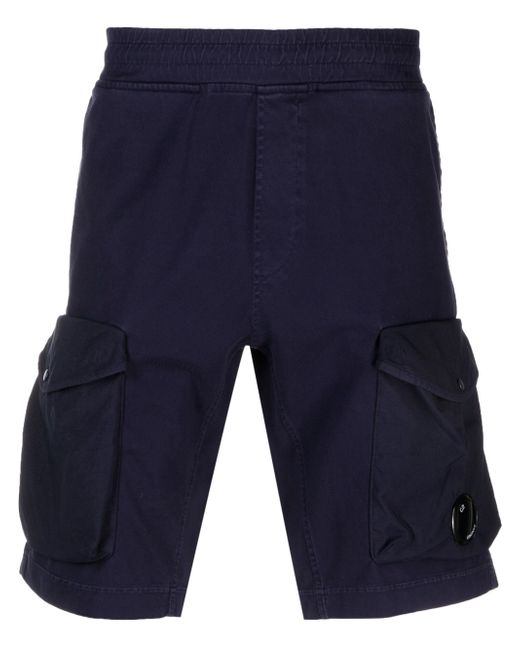 CP Company Lens-detail cotton cargo shorts