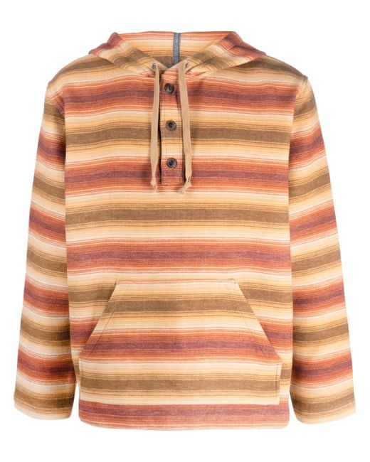 Pendleton horizontal-striped cotton hoodie