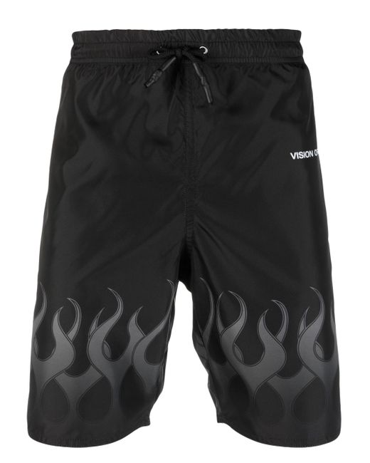 Vision Of Super flame-print swim shorts